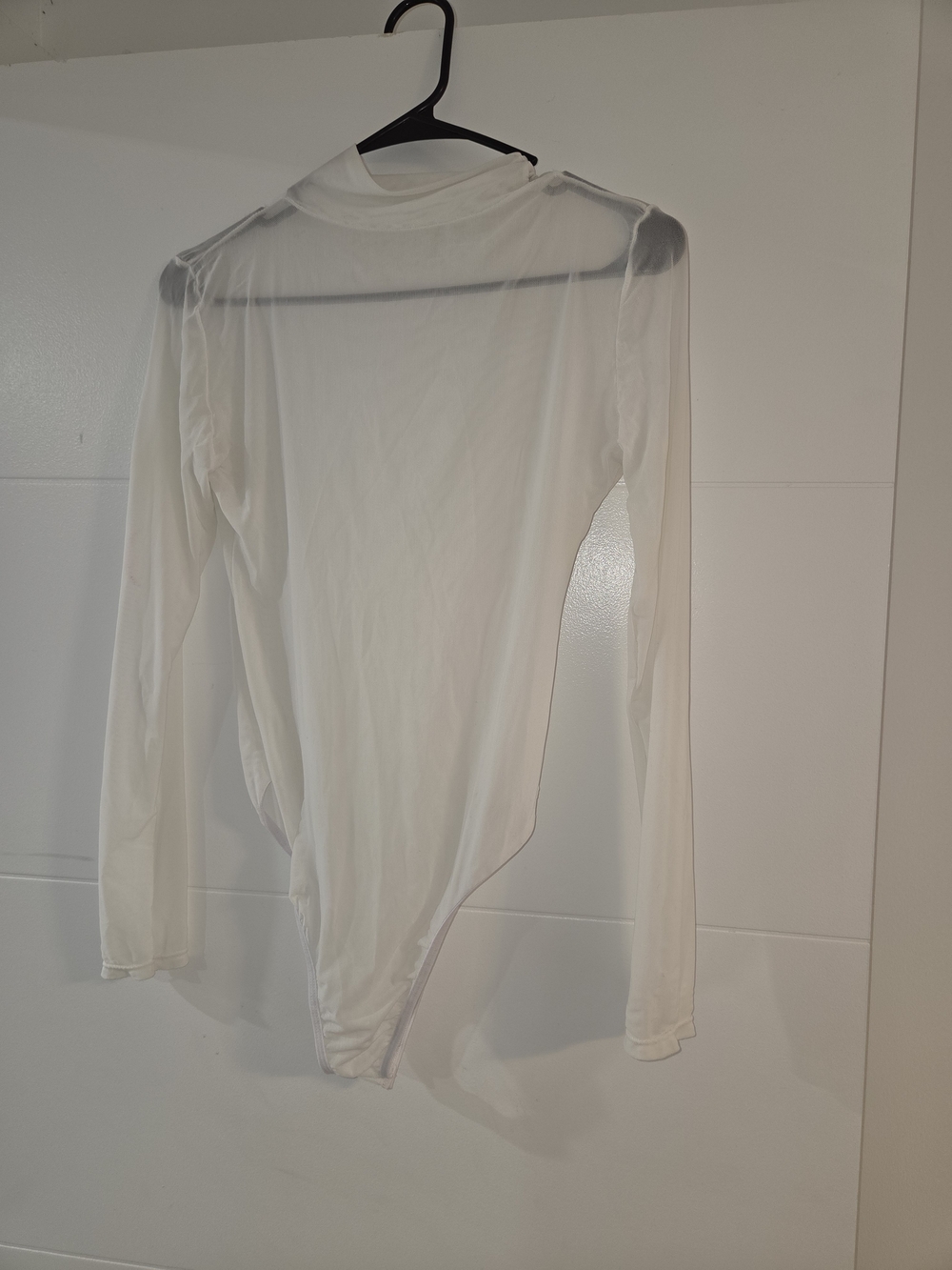 White Long-Sleeve Turtleneck Bodysuit - Women